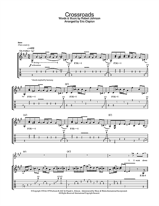 Preview Cream Cross Road Blues (Crossroads) Rock sheet music, notes and chords for Guitar Tab, SKU: 32229 sheet music, piano notes, chords, guitar tabs, score, transpose, transcribe, how to play, guide, download, learn, tutorial, progression, song, artist, awards, billboard, mtv, vh1, tour, single, album, release