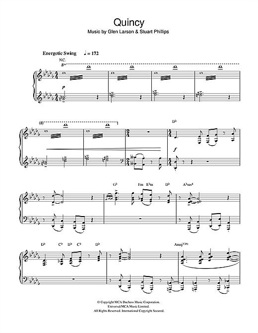 Preview Glen Larson Quincy Film and TV sheet music, notes and chords for Piano, SKU: 32340 sheet music, piano notes, chords, guitar tabs, score, transpose, transcribe, how to play, guide, download, learn, tutorial, progression, song, artist, awards, billboard, mtv, vh1, tour, single, album, release
