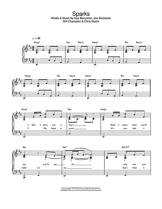 Preview Coldplay Sparks Alternative sheet music, notes and chords for Easy Piano, SKU: 32366 sheet music, piano notes, chords, guitar tabs, score, transpose, transcribe, how to play, guide, download, learn, tutorial, progression, song, artist, awards, billboard, mtv, vh1, tour, single, album, release