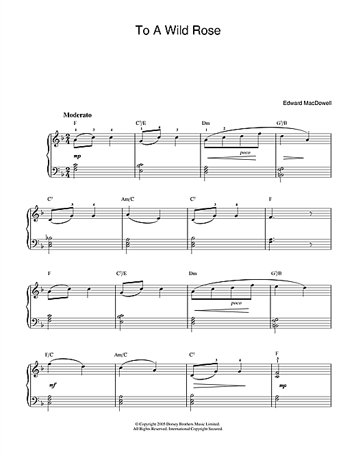 Preview Edward MacDowell To A Wild Rose Classical sheet music, notes and chords for Beginner Piano, SKU: 32462 sheet music, piano notes, chords, guitar tabs, score, transpose, transcribe, how to play, guide, download, learn, tutorial, progression, song, artist, awards, billboard, mtv, vh1, tour, single, album, release