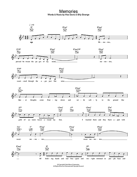 Preview Elvis Presley Memories Rock N Roll sheet music, notes and chords for Melody Line, Lyrics & Chords, SKU: 32502 sheet music, piano notes, chords, guitar tabs, score, transpose, transcribe, how to play, guide, download, learn, tutorial, progression, song, artist, awards, billboard, mtv, vh1, tour, single, album, release