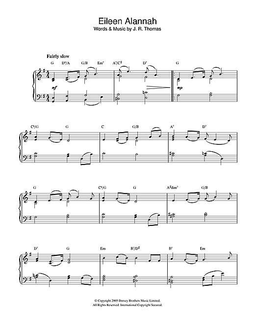 Preview J.R. Thomas Eileen Alannah Folk sheet music, notes and chords for Piano, SKU: 32546 sheet music, piano notes, chords, guitar tabs, score, transpose, transcribe, how to play, guide, download, learn, tutorial, progression, song, artist, awards, billboard, mtv, vh1, tour, single, album, release