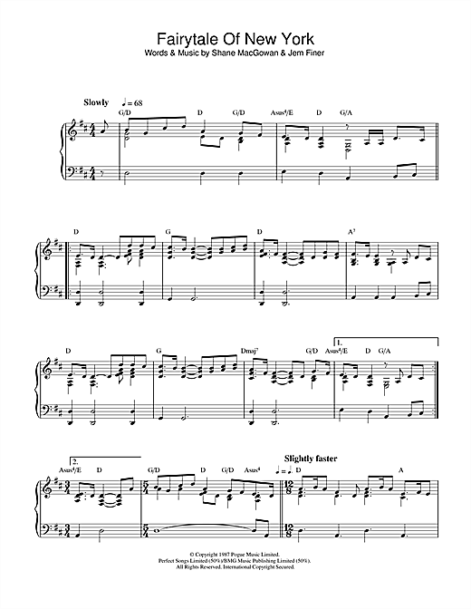 Preview The Pogues & Kirsty MacColl Fairytale Of New York Rock sheet music, notes and chords for Piano, SKU: 32547 sheet music, piano notes, chords, guitar tabs, score, transpose, transcribe, how to play, guide, download, learn, tutorial, progression, song, artist, awards, billboard, mtv, vh1, tour, single, album, release