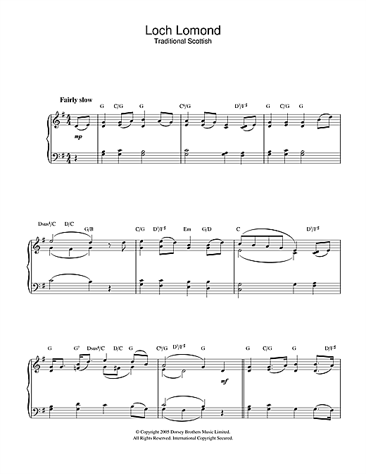 Preview Scottish Folksong Loch Lomond Folk sheet music, notes and chords for Piano, SKU: 32553 sheet music, piano notes, chords, guitar tabs, score, transpose, transcribe, how to play, guide, download, learn, tutorial, progression, song, artist, awards, billboard, mtv, vh1, tour, single, album, release
