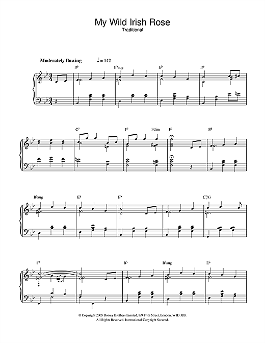 Preview Traditional My Wild Irish Rose Traditional sheet music, notes and chords for Piano, SKU: 32560 sheet music, piano notes, chords, guitar tabs, score, transpose, transcribe, how to play, guide, download, learn, tutorial, progression, song, artist, awards, billboard, mtv, vh1, tour, single, album, release
