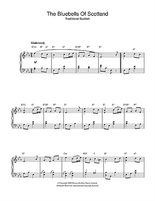Preview Traditional The Bluebells Of Scotland Traditional sheet music, notes and chords for Piano, SKU: 32582 sheet music, piano notes, chords, guitar tabs, score, transpose, transcribe, how to play, guide, download, learn, tutorial, progression, song, artist, awards, billboard, mtv, vh1, tour, single, album, release