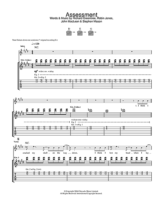 Preview The Beta Band Assessment Rock sheet music, notes and chords for Guitar Tab, SKU: 32740 sheet music, piano notes, chords, guitar tabs, score, transpose, transcribe, how to play, guide, download, learn, tutorial, progression, song, artist, awards, billboard, mtv, vh1, tour, single, album, release