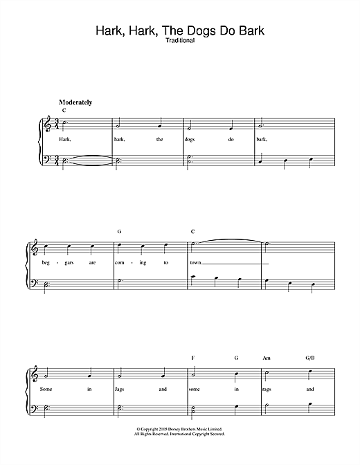 Preview Traditional Hark Hark The Dogs Do Bark Children sheet music, notes and chords for Piano & Vocal, SKU: 32797 sheet music, piano notes, chords, guitar tabs, score, transpose, transcribe, how to play, guide, download, learn, tutorial, progression, song, artist, awards, billboard, mtv, vh1, tour, single, album, release