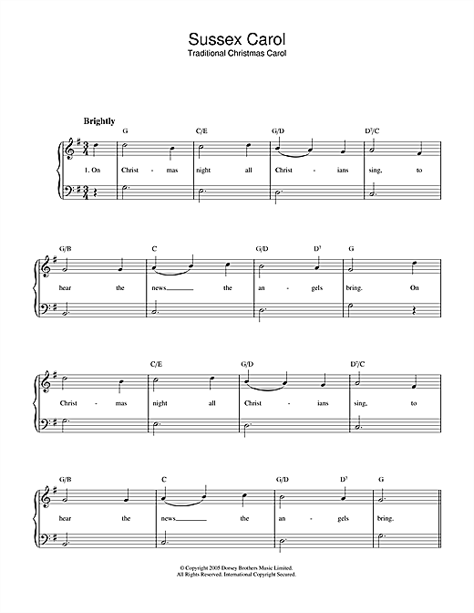 Preview Christmas Carol Sussex Carol Christmas sheet music, notes and chords for Piano & Vocal, SKU: 32816 sheet music, piano notes, chords, guitar tabs, score, transpose, transcribe, how to play, guide, download, learn, tutorial, progression, song, artist, awards, billboard, mtv, vh1, tour, single, album, release