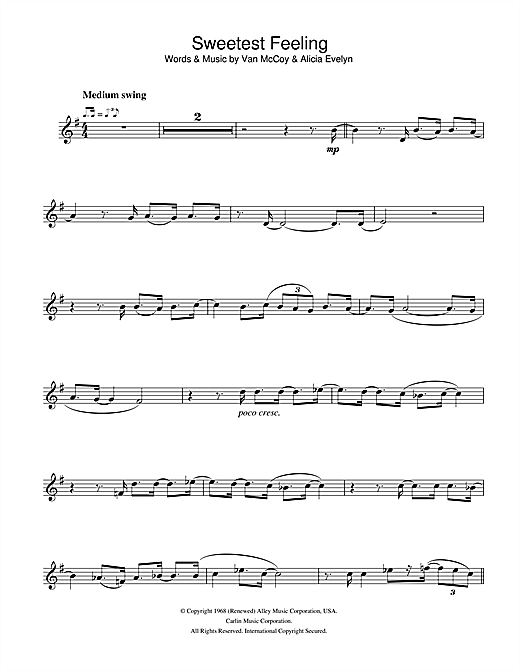 Preview Jackie Wilson I Get The Sweetest Feeling Soul sheet music, notes and chords for Alto Saxophone, SKU: 32942 sheet music, piano notes, chords, guitar tabs, score, transpose, transcribe, how to play, guide, download, learn, tutorial, progression, song, artist, awards, billboard, mtv, vh1, tour, single, album, release