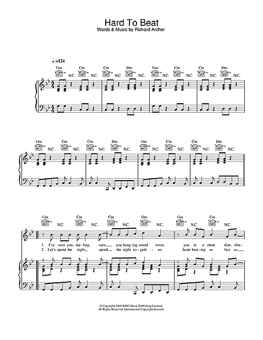 Preview Hard-Fi Hard To Beat Rock sheet music, notes and chords for Piano, Vocal & Guitar (Right-Hand Melody), SKU: 32964 sheet music, piano notes, chords, guitar tabs, score, transpose, transcribe, how to play, guide, download, learn, tutorial, progression, song, artist, awards, billboard, mtv, vh1, tour, single, album, release