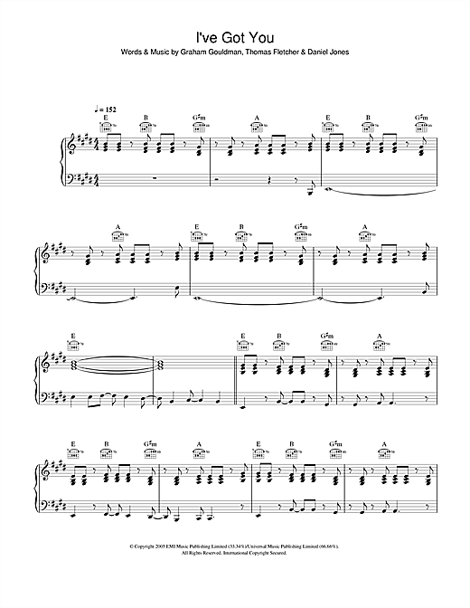 Preview McFly I've Got You Pop sheet music, notes and chords for Piano, Vocal & Guitar (Right-Hand Melody), SKU: 33002 sheet music, piano notes, chords, guitar tabs, score, transpose, transcribe, how to play, guide, download, learn, tutorial, progression, song, artist, awards, billboard, mtv, vh1, tour, single, album, release