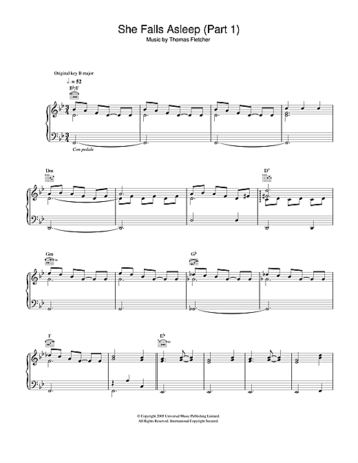 Preview McFly She Falls Asleep Part 1 Pop sheet music, notes and chords for Piano, SKU: 33007 sheet music, piano notes, chords, guitar tabs, score, transpose, transcribe, how to play, guide, download, learn, tutorial, progression, song, artist, awards, billboard, mtv, vh1, tour, single, album, release
