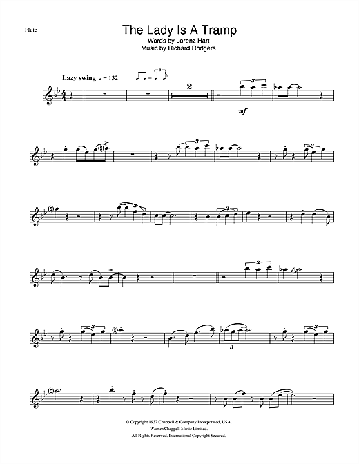 Preview Frank Sinatra The Lady Is A Tramp Jazz sheet music, notes and chords for Flute, SKU: 33079 sheet music, piano notes, chords, guitar tabs, score, transpose, transcribe, how to play, guide, download, learn, tutorial, progression, song, artist, awards, billboard, mtv, vh1, tour, single, album, release