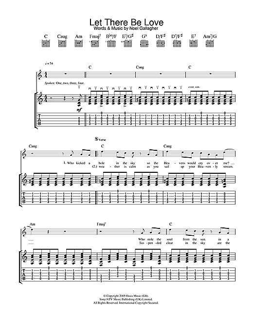 Preview Oasis Let There Be Love Rock sheet music, notes and chords for Guitar Tab, SKU: 33230 sheet music, piano notes, chords, guitar tabs, score, transpose, transcribe, how to play, guide, download, learn, tutorial, progression, song, artist, awards, billboard, mtv, vh1, tour, single, album, release