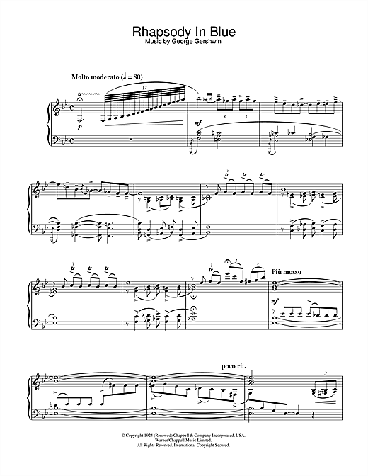Preview George Gershwin Rhapsody In Blue Jazz sheet music, notes and chords for Piano, SKU: 33318 sheet music, piano notes, chords, guitar tabs, score, transpose, transcribe, how to play, guide, download, learn, tutorial, progression, song, artist, awards, billboard, mtv, vh1, tour, single, album, release