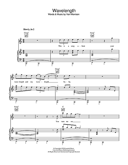 Preview Van Morrison Wavelength Soul sheet music, notes and chords for Piano, Vocal & Guitar (Right-Hand Melody), SKU: 33420 sheet music, piano notes, chords, guitar tabs, score, transpose, transcribe, how to play, guide, download, learn, tutorial, progression, song, artist, awards, billboard, mtv, vh1, tour, single, album, release