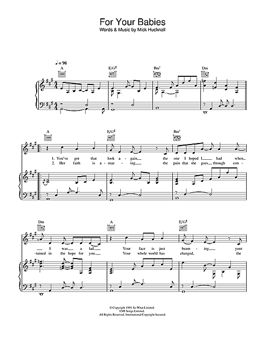Preview Simply Red For Your Babies Pop sheet music, notes and chords for Piano, Vocal & Guitar, SKU: 33753 sheet music, piano notes, chords, guitar tabs, score, transpose, transcribe, how to play, guide, download, learn, tutorial, progression, song, artist, awards, billboard, mtv, vh1, tour, single, album, release