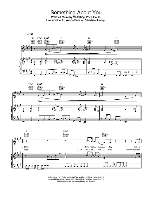 Preview Level 42 Something About You Funk sheet music, notes and chords for Piano, Vocal & Guitar (Right-Hand Melody), SKU: 33805 sheet music, piano notes, chords, guitar tabs, score, transpose, transcribe, how to play, guide, download, learn, tutorial, progression, song, artist, awards, billboard, mtv, vh1, tour, single, album, release