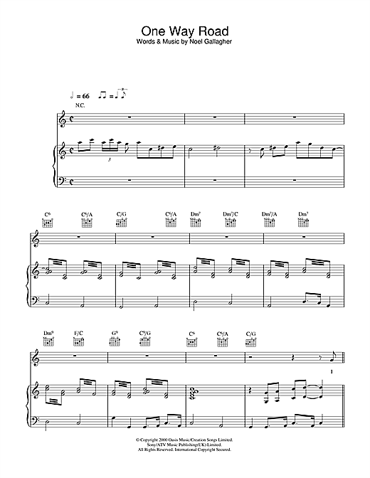 Preview Paul Weller One Way Road Rock sheet music, notes and chords for Piano, Vocal & Guitar (Right-Hand Melody), SKU: 33808 sheet music, piano notes, chords, guitar tabs, score, transpose, transcribe, how to play, guide, download, learn, tutorial, progression, song, artist, awards, billboard, mtv, vh1, tour, single, album, release