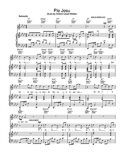 Preview The Choirboys Pie Jesu Classical sheet music, notes and chords for Piano, Vocal & Guitar, SKU: 33966 sheet music, piano notes, chords, guitar tabs, score, transpose, transcribe, how to play, guide, download, learn, tutorial, progression, song, artist, awards, billboard, mtv, vh1, tour, single, album, release