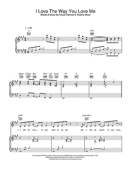 Preview Boyzone I Love The Way You Love Me Pop sheet music, notes and chords for Piano, Vocal & Guitar, SKU: 33996 sheet music, piano notes, chords, guitar tabs, score, transpose, transcribe, how to play, guide, download, learn, tutorial, progression, song, artist, awards, billboard, mtv, vh1, tour, single, album, release