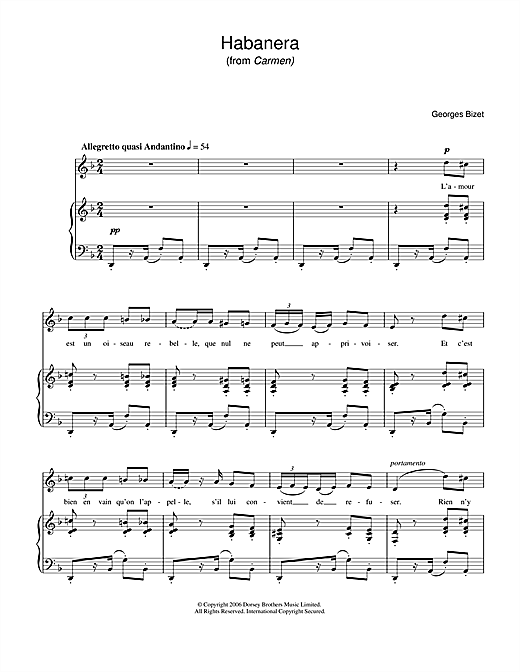 Preview Georges Bizet Habanera (from Carmen) Classical sheet music, notes and chords for Piano & Vocal, SKU: 34061 sheet music, piano notes, chords, guitar tabs, score, transpose, transcribe, how to play, guide, download, learn, tutorial, progression, song, artist, awards, billboard, mtv, vh1, tour, single, album, release