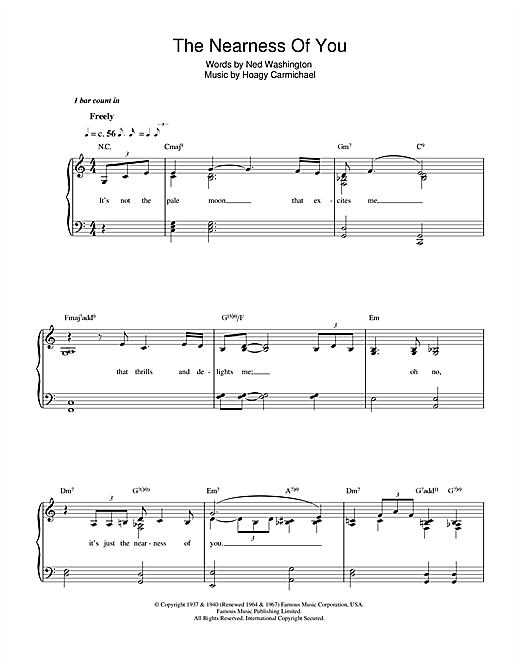 Preview Norah Jones The Nearness Of You Jazz sheet music, notes and chords for Easy Piano, SKU: 34227 sheet music, piano notes, chords, guitar tabs, score, transpose, transcribe, how to play, guide, download, learn, tutorial, progression, song, artist, awards, billboard, mtv, vh1, tour, single, album, release