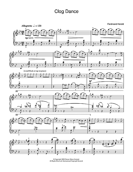 Preview Ferdinand Herold Clog Dance from La Fille Mal Gardée Classical sheet music, notes and chords for Piano, SKU: 34229 sheet music, piano notes, chords, guitar tabs, score, transpose, transcribe, how to play, guide, download, learn, tutorial, progression, song, artist, awards, billboard, mtv, vh1, tour, single, album, release