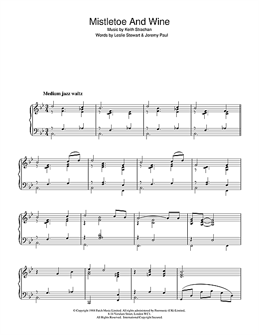 Preview Cliff Richard Mistletoe And Wine Pop sheet music, notes and chords for Piano, SKU: 36605 sheet music, piano notes, chords, guitar tabs, score, transpose, transcribe, how to play, guide, download, learn, tutorial, progression, song, artist, awards, billboard, mtv, vh1, tour, single, album, release