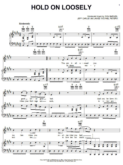 38 Special Hold On Loosely sheet music notes and chords. Download Printable PDF.