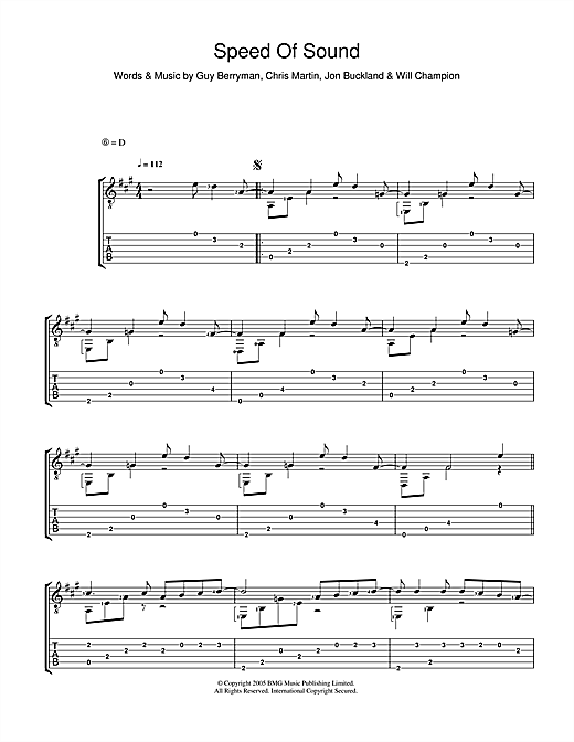 Preview Coldplay Speed Of Sound Rock sheet music, notes and chords for Guitar Tab, SKU: 39843 sheet music, piano notes, chords, guitar tabs, score, transpose, transcribe, how to play, guide, download, learn, tutorial, progression, song, artist, awards, billboard, mtv, vh1, tour, single, album, release
