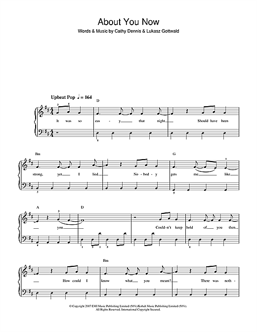 Preview Sugababes About You Now Pop sheet music, notes and chords for Beginner Piano, SKU: 39982 sheet music, piano notes, chords, guitar tabs, score, transpose, transcribe, how to play, guide, download, learn, tutorial, progression, song, artist, awards, billboard, mtv, vh1, tour, single, album, release