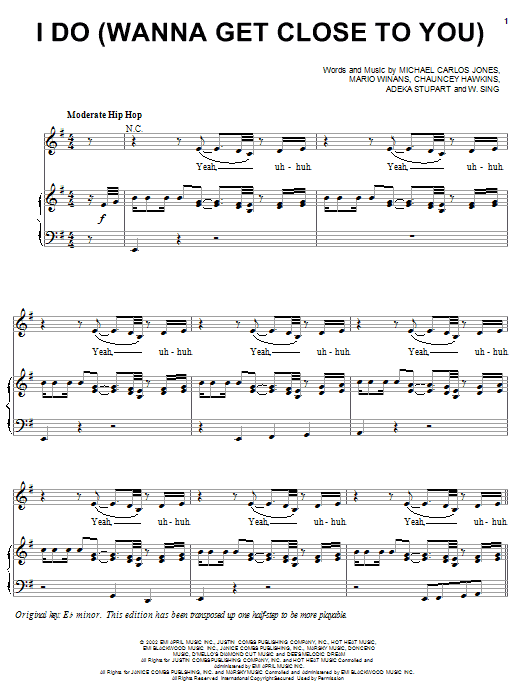 Learn to play 3LW I Do (Wanna Get Close To You) (feat. P. Diddy & Loon) sheet music for Piano, Vocal & Guitar (Right-Hand Melody) in minutes. Price: 7.7900$ 3LW I Do (Wanna Get Close To You) (feat. P. Diddy & Loon) sheet music notes and chords. Download Printable PDF.
