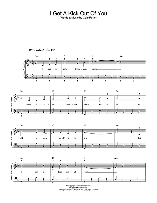 Preview Cole Porter I Get A Kick Out Of You Jazz sheet music, notes and chords for Beginner Piano, SKU: 40004 sheet music, piano notes, chords, guitar tabs, score, transpose, transcribe, how to play, guide, download, learn, tutorial, progression, song, artist, awards, billboard, mtv, vh1, tour, single, album, release