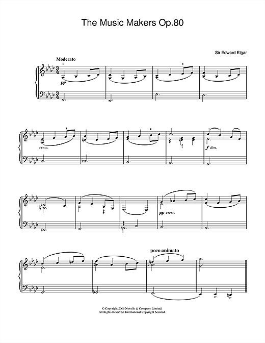 Preview Edward Elgar The Music Makers Op. 80 Classical sheet music, notes and chords for Easy Piano, SKU: 40052 sheet music, piano notes, chords, guitar tabs, score, transpose, transcribe, how to play, guide, download, learn, tutorial, progression, song, artist, awards, billboard, mtv, vh1, tour, single, album, release