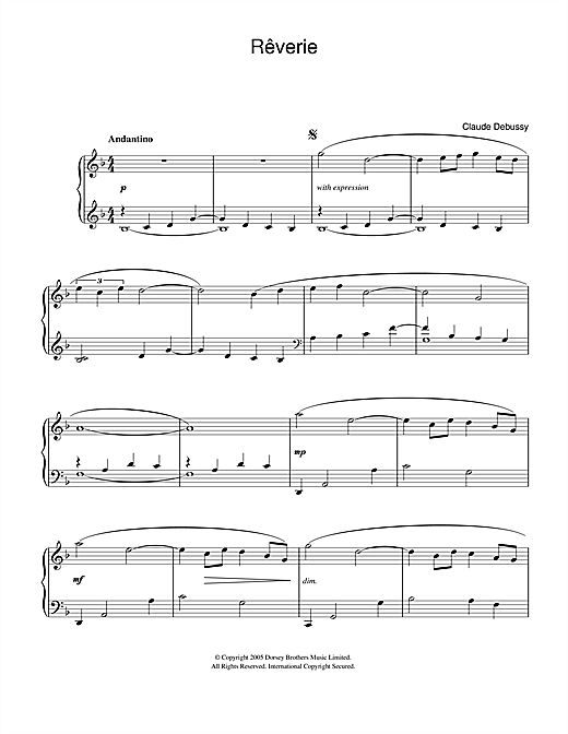 Preview Claude Debussy Reverie Classical sheet music, notes and chords for Easy Piano, SKU: 40107 sheet music, piano notes, chords, guitar tabs, score, transpose, transcribe, how to play, guide, download, learn, tutorial, progression, song, artist, awards, billboard, mtv, vh1, tour, single, album, release