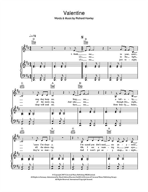Preview Richard Hawley Valentine Pop sheet music, notes and chords for Piano, Vocal & Guitar, SKU: 40175 sheet music, piano notes, chords, guitar tabs, score, transpose, transcribe, how to play, guide, download, learn, tutorial, progression, song, artist, awards, billboard, mtv, vh1, tour, single, album, release