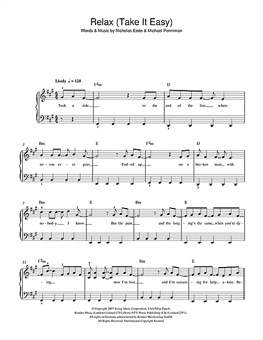 Preview Mika Relax (Take It Easy) Pop sheet music, notes and chords for Beginner Piano, SKU: 40252 sheet music, piano notes, chords, guitar tabs, score, transpose, transcribe, how to play, guide, download, learn, tutorial, progression, song, artist, awards, billboard, mtv, vh1, tour, single, album, release