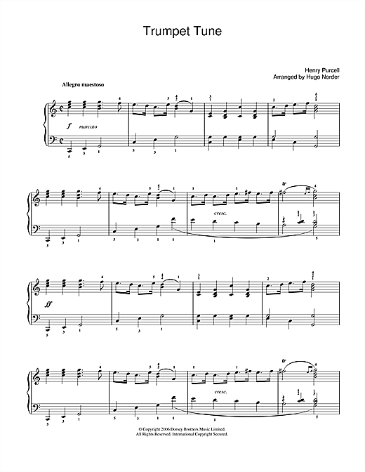 Preview Henry Purcell Trumpet Tune Classical sheet music, notes and chords for Piano, SKU: 40287 sheet music, piano notes, chords, guitar tabs, score, transpose, transcribe, how to play, guide, download, learn, tutorial, progression, song, artist, awards, billboard, mtv, vh1, tour, single, album, release
