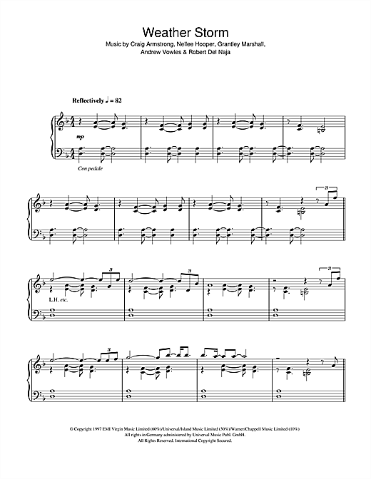 Preview Craig Armstrong Weather Storm Classical sheet music, notes and chords for Easy Piano, SKU: 40366 sheet music, piano notes, chords, guitar tabs, score, transpose, transcribe, how to play, guide, download, learn, tutorial, progression, song, artist, awards, billboard, mtv, vh1, tour, single, album, release