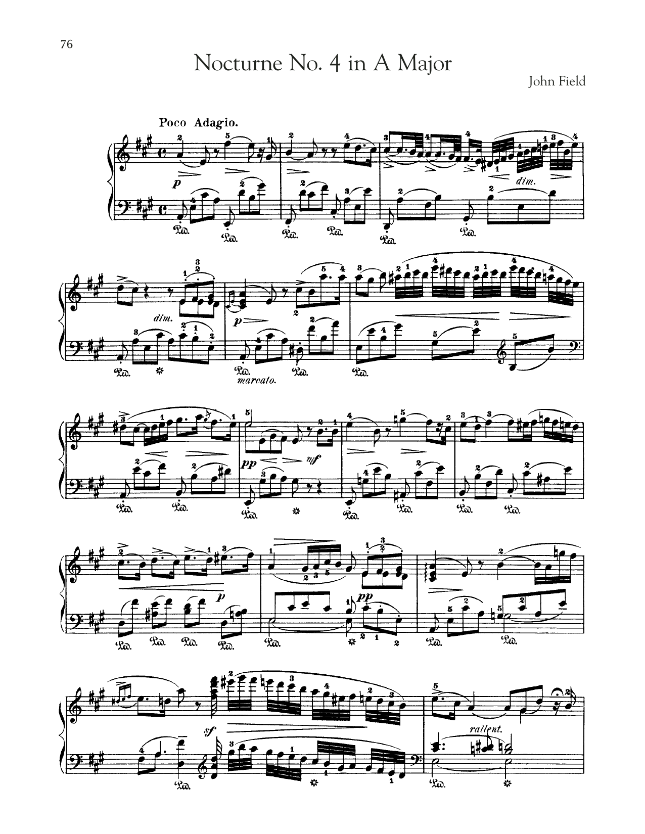 Preview John Field Nocturne No. 4 In A Major, H. 36 Classical sheet music, notes and chords for Piano Solo, SKU: 404159 sheet music, piano notes, chords, guitar tabs, score, transpose, transcribe, how to play, guide, download, learn, tutorial, progression, song, artist, awards, billboard, mtv, vh1, tour, single, album, release