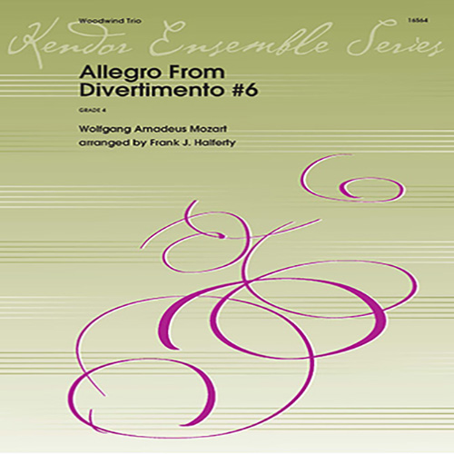 Wolfgang Mozart Wolfgang Mozart, Allegro From Divertimento #6 (arr. Frank Halferty) - Full Score, Woodwind Ensemble
