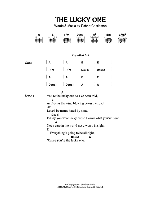 Preview Alison Krauss The Lucky One Pop sheet music, notes and chords for Lyrics & Chords, SKU: 40512 sheet music, piano notes, chords, guitar tabs, score, transpose, transcribe, how to play, guide, download, learn, tutorial, progression, song, artist, awards, billboard, mtv, vh1, tour, single, album, release