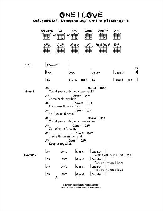 Preview Coldplay One I Love Rock sheet music, notes and chords for Lyrics & Chords, SKU: 40679 sheet music, piano notes, chords, guitar tabs, score, transpose, transcribe, how to play, guide, download, learn, tutorial, progression, song, artist, awards, billboard, mtv, vh1, tour, single, album, release