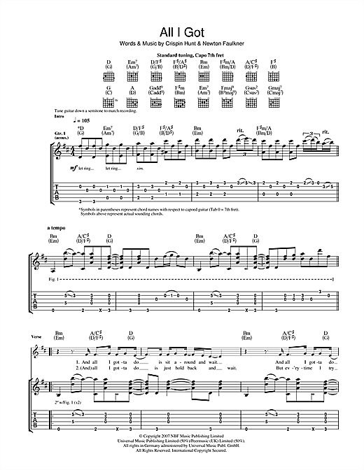 Preview Newton Faulkner All I Got Rock sheet music, notes and chords for Guitar Tab, SKU: 40715 sheet music, piano notes, chords, guitar tabs, score, transpose, transcribe, how to play, guide, download, learn, tutorial, progression, song, artist, awards, billboard, mtv, vh1, tour, single, album, release