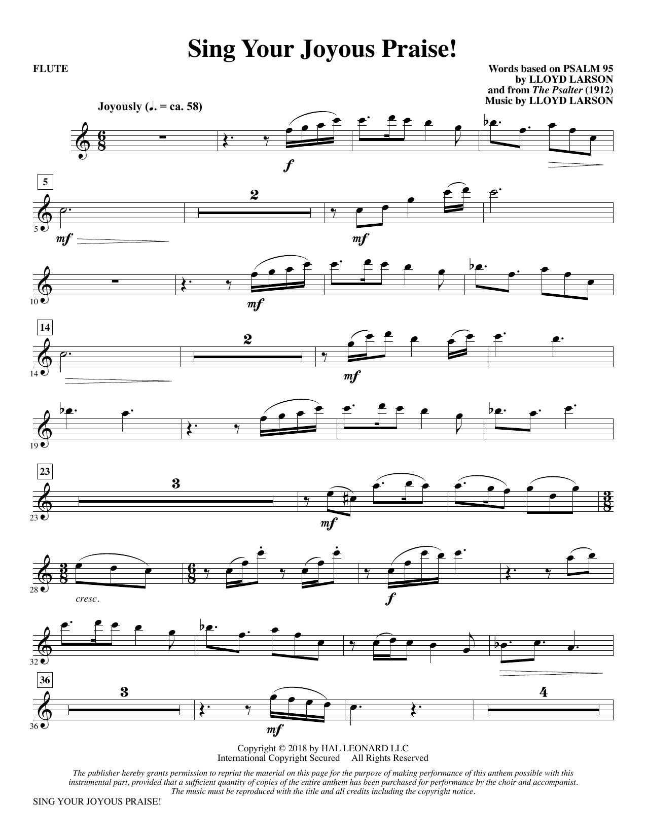 Preview Lloyd Larson Sing Your Joyous Praise! Sacred sheet music, notes and chords for Choir, SKU: 407494 sheet music, piano notes, chords, guitar tabs, score, transpose, transcribe, how to play, guide, download, learn, tutorial, progression, song, artist, awards, billboard, mtv, vh1, tour, single, album, release