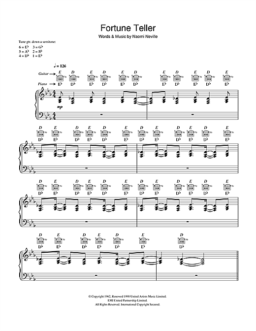 Preview Robert Plant and Alison Krauss Fortune Teller Country sheet music, notes and chords for Piano, Vocal & Guitar (Right-Hand Melody), SKU: 41026 sheet music, piano notes, chords, guitar tabs, score, transpose, transcribe, how to play, guide, download, learn, tutorial, progression, song, artist, awards, billboard, mtv, vh1, tour, single, album, release