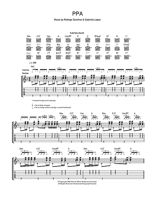 Preview Rodrigo y Gabriela PPA Pop sheet music, notes and chords for Guitar Tab, SKU: 41201 sheet music, piano notes, chords, guitar tabs, score, transpose, transcribe, how to play, guide, download, learn, tutorial, progression, song, artist, awards, billboard, mtv, vh1, tour, single, album, release