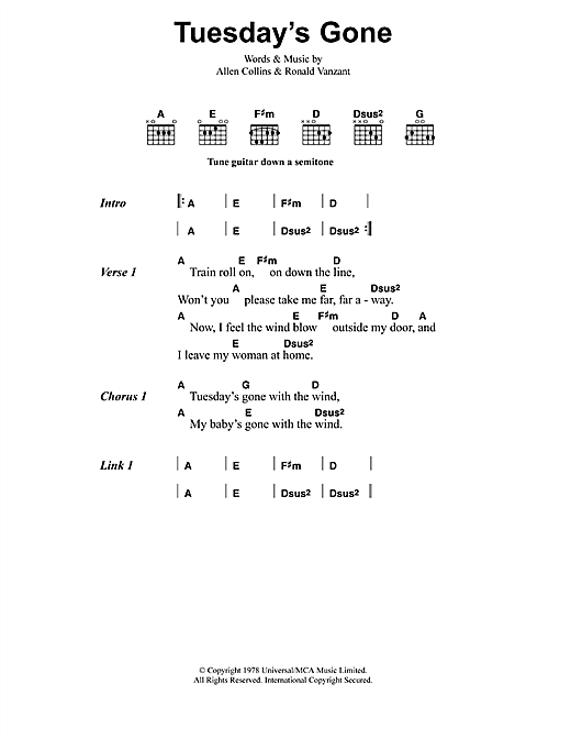 Preview Metallica Tuesday's Gone Metal sheet music, notes and chords for Lyrics & Chords, SKU: 41593 sheet music, piano notes, chords, guitar tabs, score, transpose, transcribe, how to play, guide, download, learn, tutorial, progression, song, artist, awards, billboard, mtv, vh1, tour, single, album, release